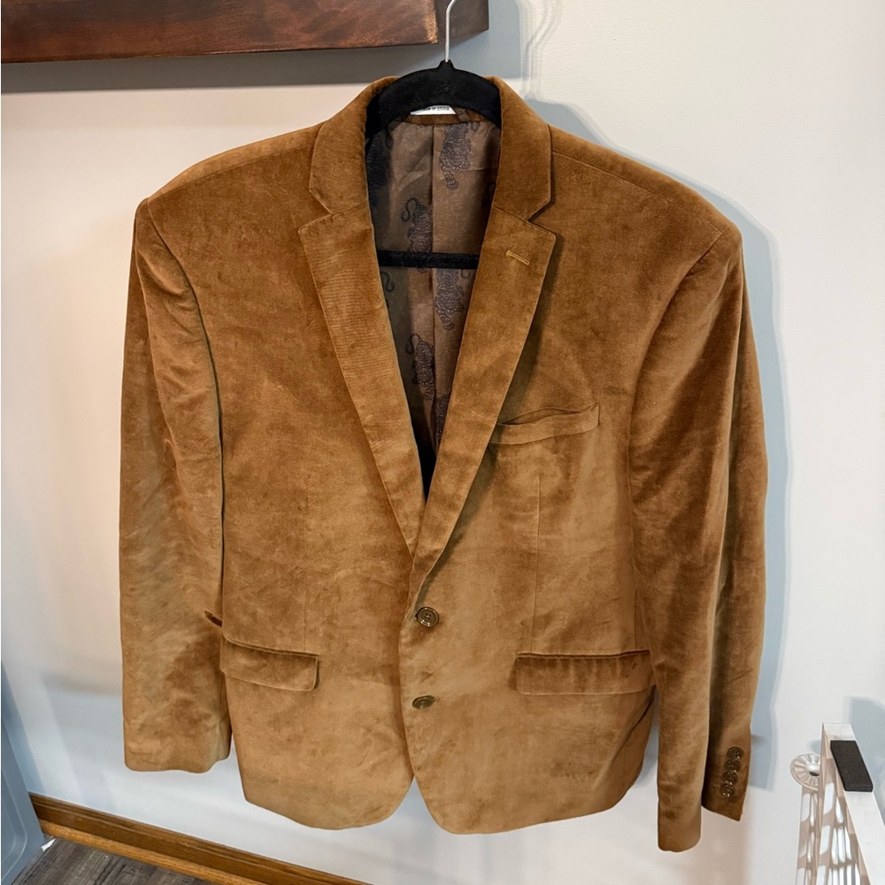 Bar III Mens Slim-Fit Velvet Sport Coat, 42S